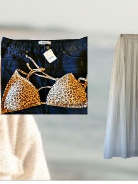 Free People Bikini Leopard Top